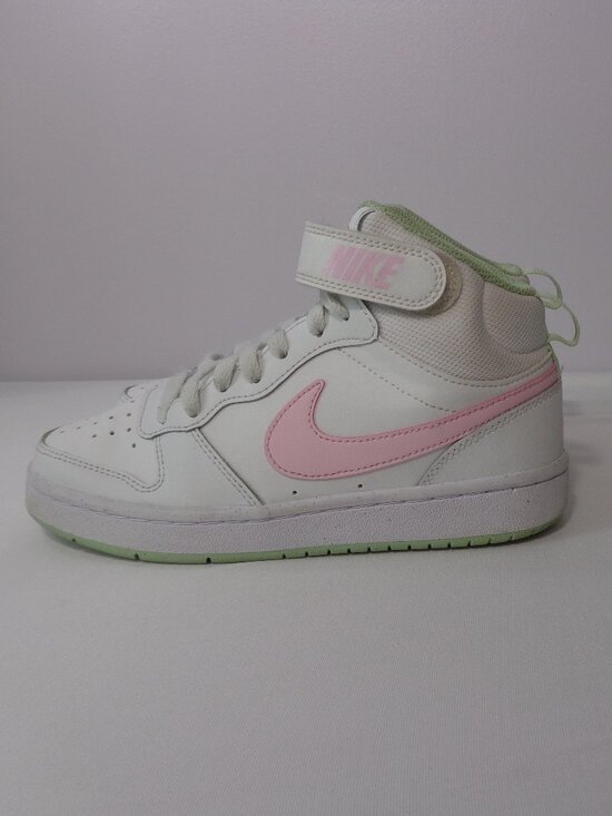 Nike Other - Nike Court Borough Mid 2 (GS) White Pink Green Glaze CD7782-111 Youths Size 3.5Y